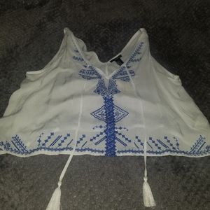 White forever21 crop top